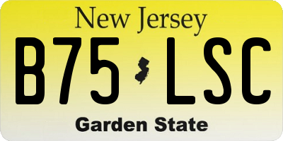 NJ license plate B75LSC