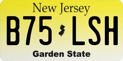 NJ license plate B75LSH