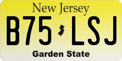 NJ license plate B75LSJ