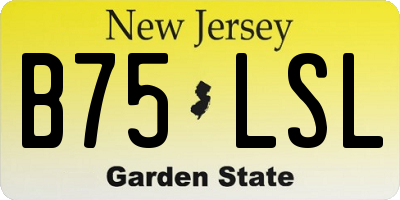 NJ license plate B75LSL