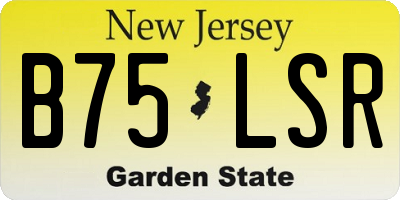 NJ license plate B75LSR