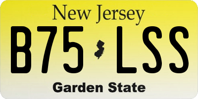 NJ license plate B75LSS