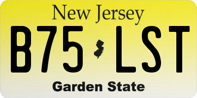 NJ license plate B75LST