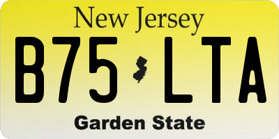 NJ license plate B75LTA
