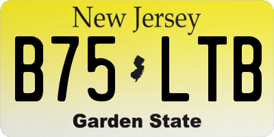 NJ license plate B75LTB