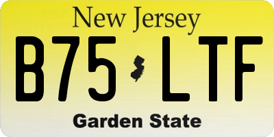 NJ license plate B75LTF
