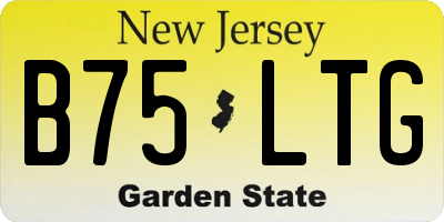 NJ license plate B75LTG