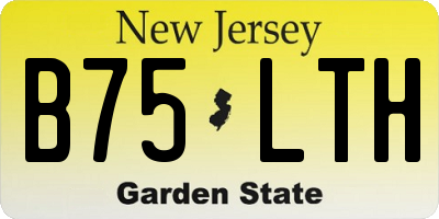 NJ license plate B75LTH