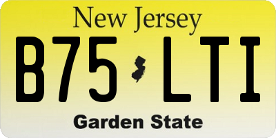 NJ license plate B75LTI