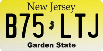 NJ license plate B75LTJ