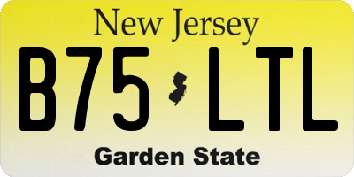 NJ license plate B75LTL