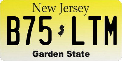 NJ license plate B75LTM