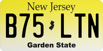 NJ license plate B75LTN