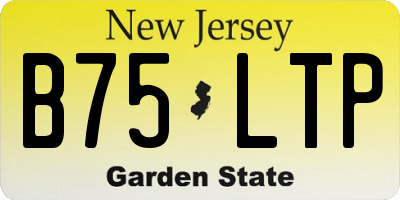 NJ license plate B75LTP
