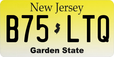 NJ license plate B75LTQ