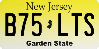 NJ license plate B75LTS