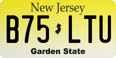 NJ license plate B75LTU
