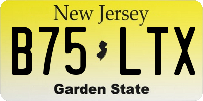 NJ license plate B75LTX