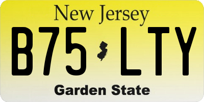 NJ license plate B75LTY