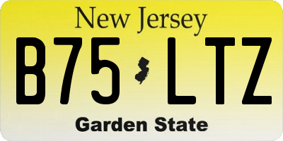 NJ license plate B75LTZ