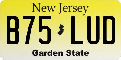 NJ license plate B75LUD