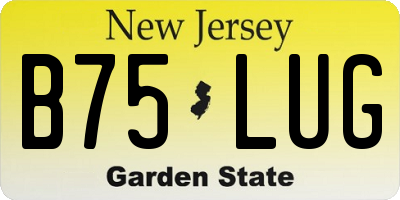 NJ license plate B75LUG