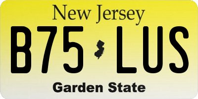 NJ license plate B75LUS