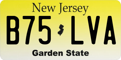 NJ license plate B75LVA