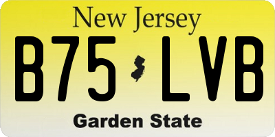 NJ license plate B75LVB
