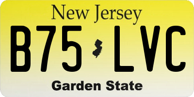 NJ license plate B75LVC