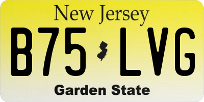NJ license plate B75LVG