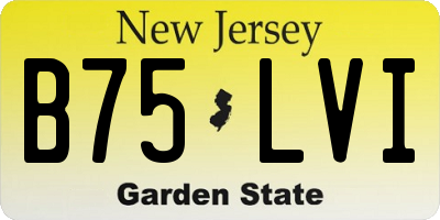 NJ license plate B75LVI