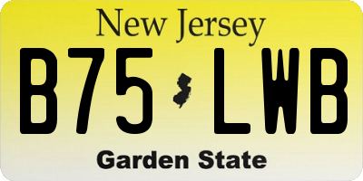 NJ license plate B75LWB