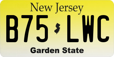 NJ license plate B75LWC