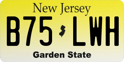 NJ license plate B75LWH