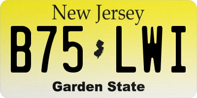 NJ license plate B75LWI