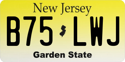 NJ license plate B75LWJ