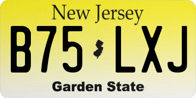 NJ license plate B75LXJ