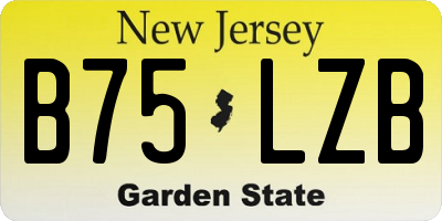 NJ license plate B75LZB