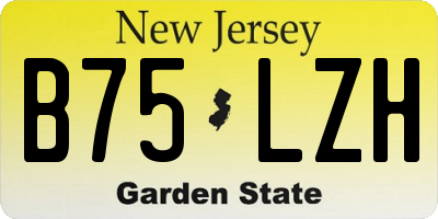 NJ license plate B75LZH