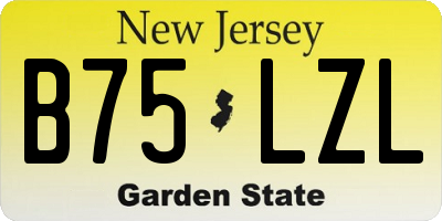 NJ license plate B75LZL