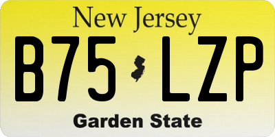 NJ license plate B75LZP