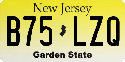 NJ license plate B75LZQ