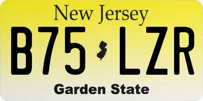 NJ license plate B75LZR