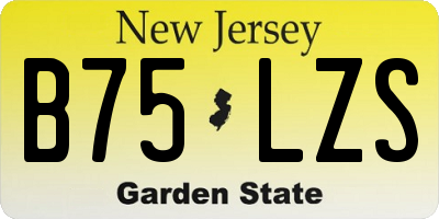 NJ license plate B75LZS