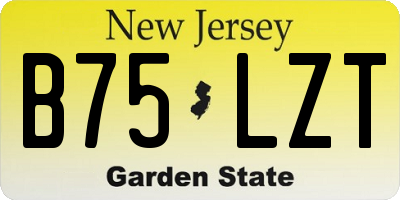 NJ license plate B75LZT