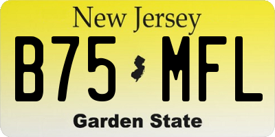 NJ license plate B75MFL