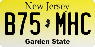NJ license plate B75MHC