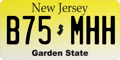 NJ license plate B75MHH