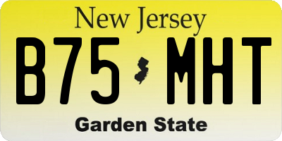 NJ license plate B75MHT